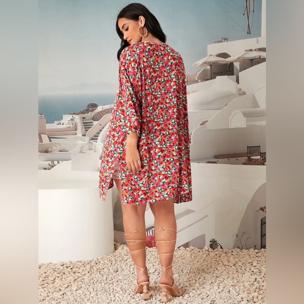Floral Drop Shoulder Jacket